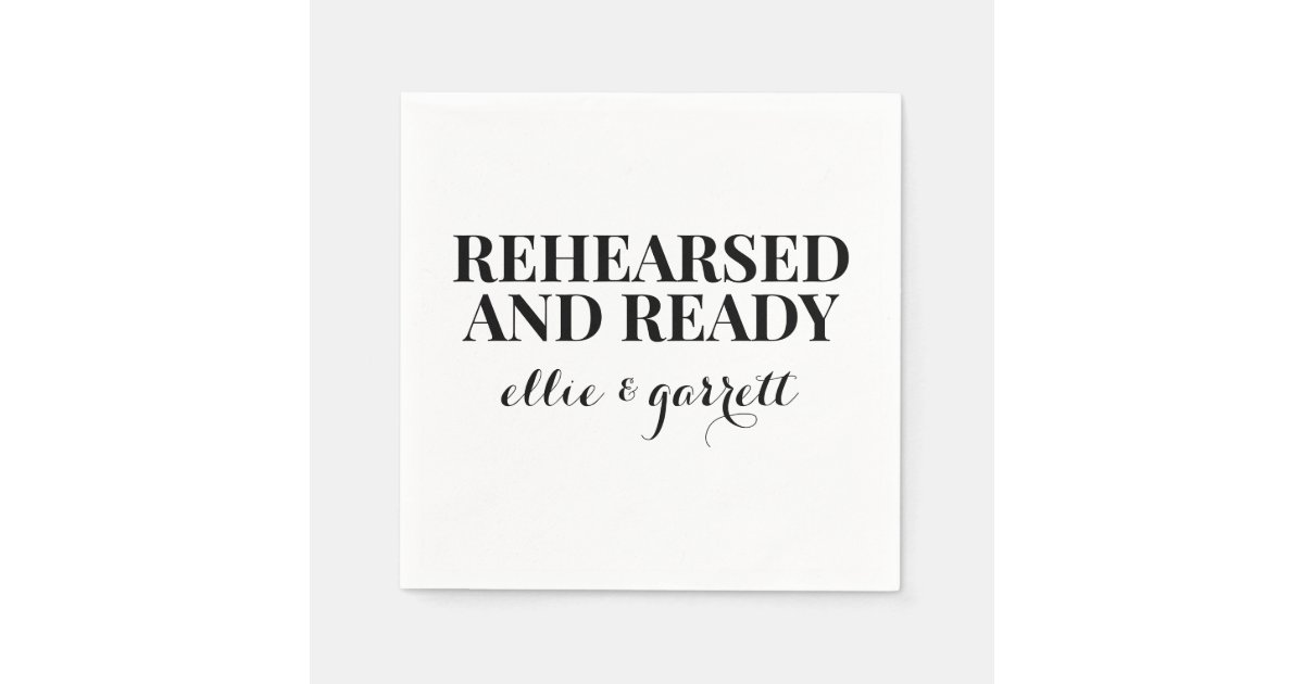 Bold Rehearsal Dinner Napkins Zazzle