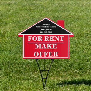  Bold RENT BY OWNER Custom Outdoor Real Estate Sign