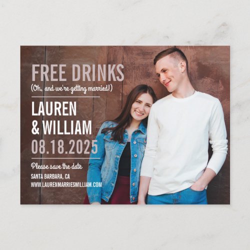 Bold Request EDITABLE COLOR Save The Date Postcard