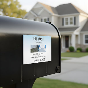 Bold Residential Pressure Washing Overlay Business Card Magnet