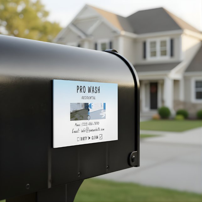 Bold Residential Pressure Washing Overlay Business Card Magnet (Creator Uploaded)