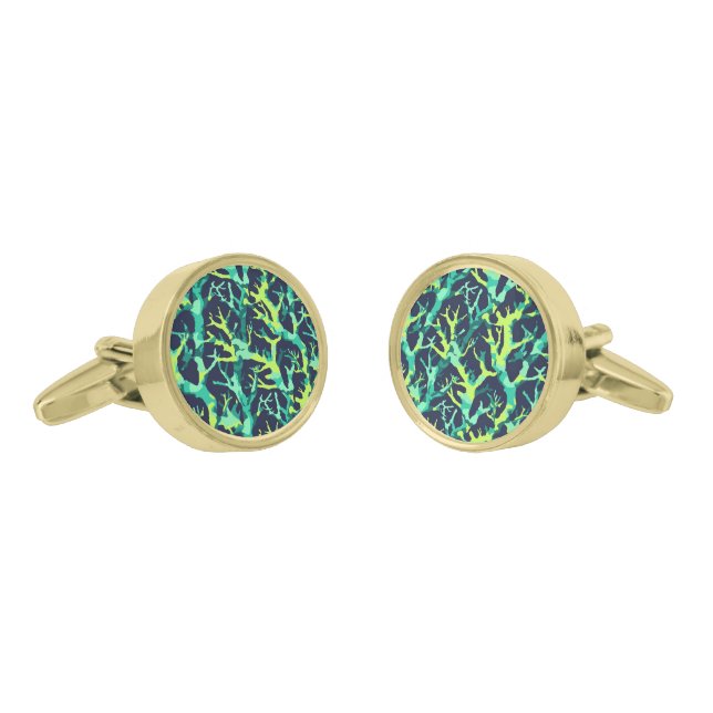 Bold Retirement Gifts Camouflage Print Cufflinks (Angled)