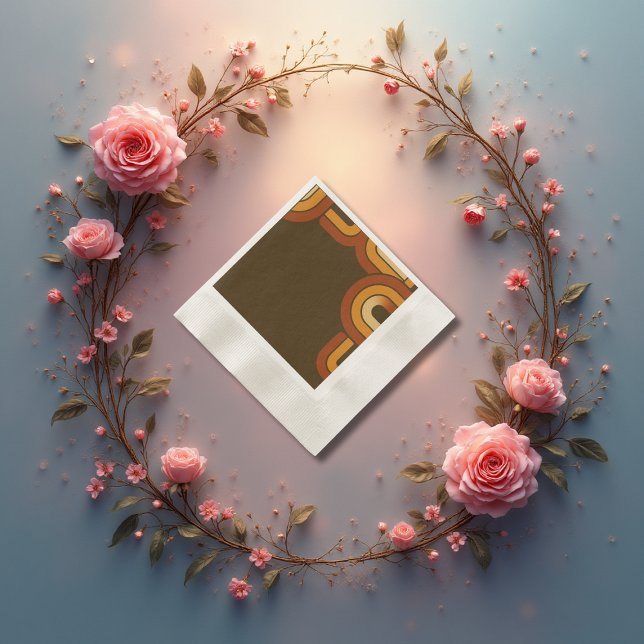 Bold Retro 1970s Wedding  Napkins (Creator Uploaded)