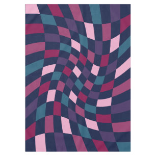 Bold Retro Checkered Pattern Tablecloth