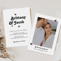 Bold Retro Chic Wedding Invitation