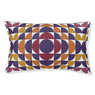 Bold Retro Circles Dog Bed Mid-Century Pet Bed