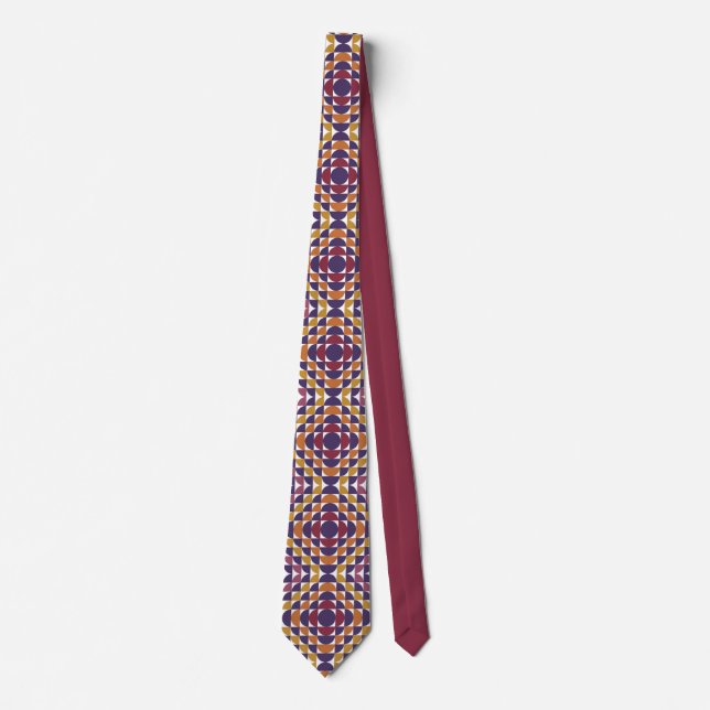 Bold Retro Circles Necktie | Mid-Century Modern (Front)