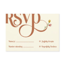 Bold Retro Earthy Tones | RSVP card