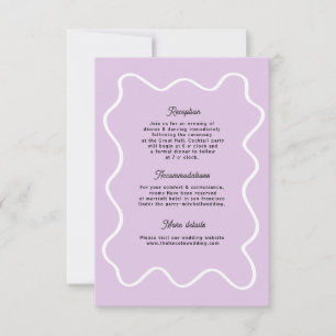 Bold Retro Funky Modern Wedding Enclosure card