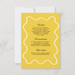 Bold Retro Funky Modern Wedding Enclosure card