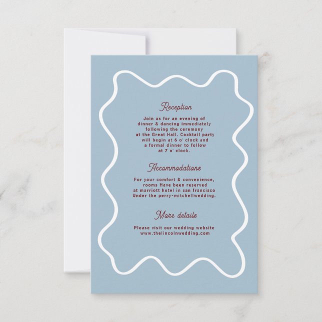Bold Retro Funky Modern Wedding Enclosure card (Front)
