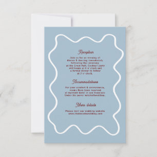 Bold Retro Funky Modern Wedding Enclosure card