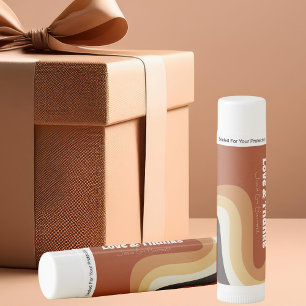 Bold Retro Groovy 70s Wedding Favor Lip Balm