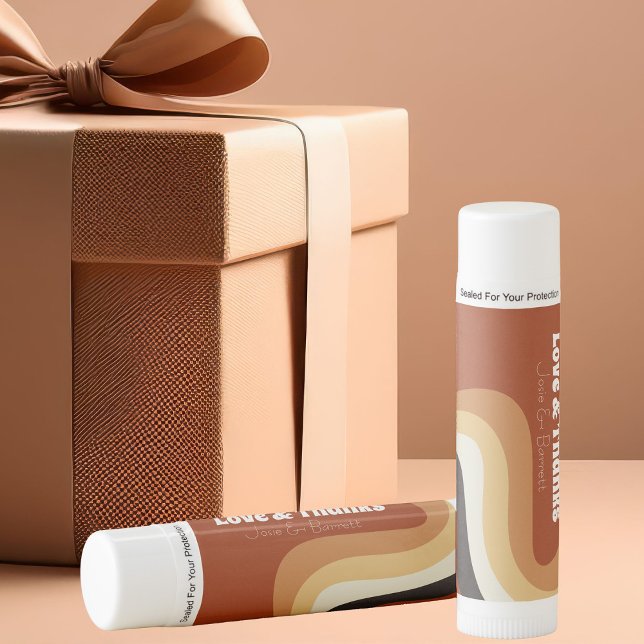 Bold Retro Groovy 70s Wedding Favor Lip Balm (Creator Uploaded)