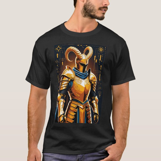 Bold Retro Knight Graphic Tee (Front)