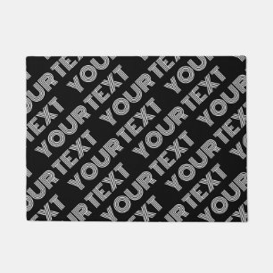 Bold Retro-modern Name or Word Pattern Doormat