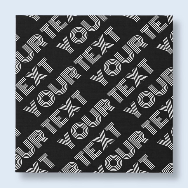 Bold Retro-modern Name or Word Pattern Faux Canvas Print (Creator Uploaded)