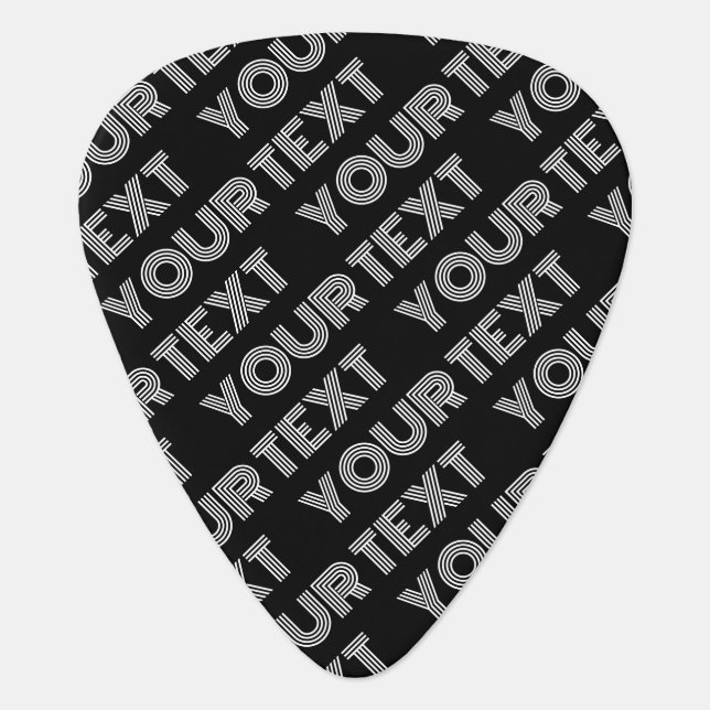 Bold Retro-modern Name or Word Pattern Guitar Pick (Front)