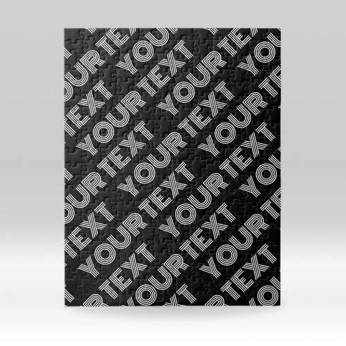 Bold Retro_modern Name or Word Pattern Jigsaw Puzzle