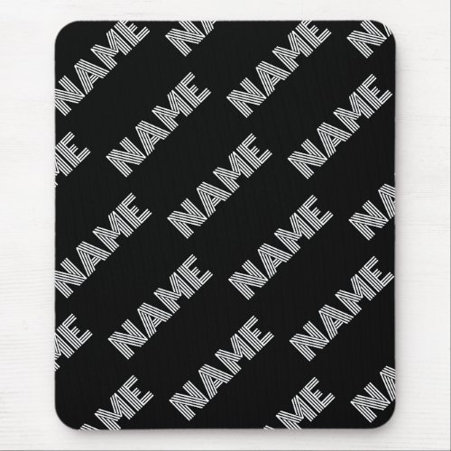 Bold Retro_modern Name or Word Pattern Mouse Pad