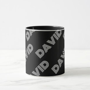 Bold Retro-modern Name or Word Pattern Mug
