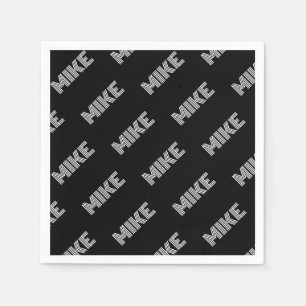Bold Retro-modern Name or Word Pattern Napkins