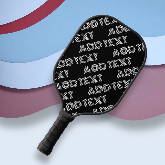Bold Retro-modern Name or Word Pattern Pickleball Paddle (Creator Uploaded)