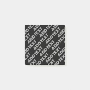 Bold Retro-modern Name or Word Pattern Post-it Notes
