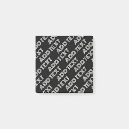 Bold Retro_modern Name or Word Pattern Post_it Notes