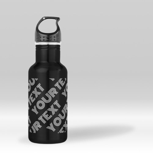 Bold Retro_modern Name or Word Pattern Stainless Steel Water Bottle