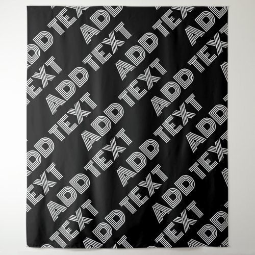 Bold Retro_modern Name or Word Pattern Tapestry