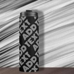 Bold Retro-modern Name or Word Pattern Thermal Tumbler