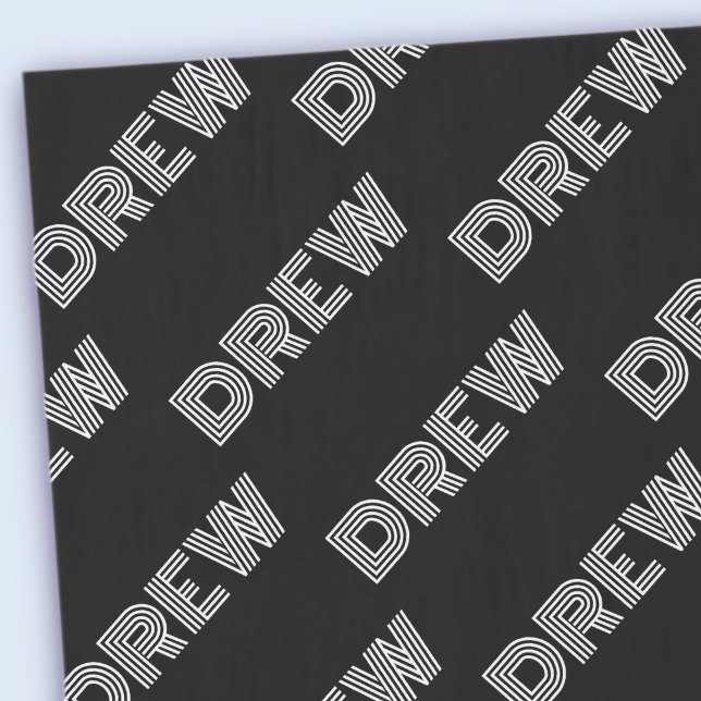 Bold Retro-modern Name or Word Pattern Tissue Paper (Creator Uploaded)