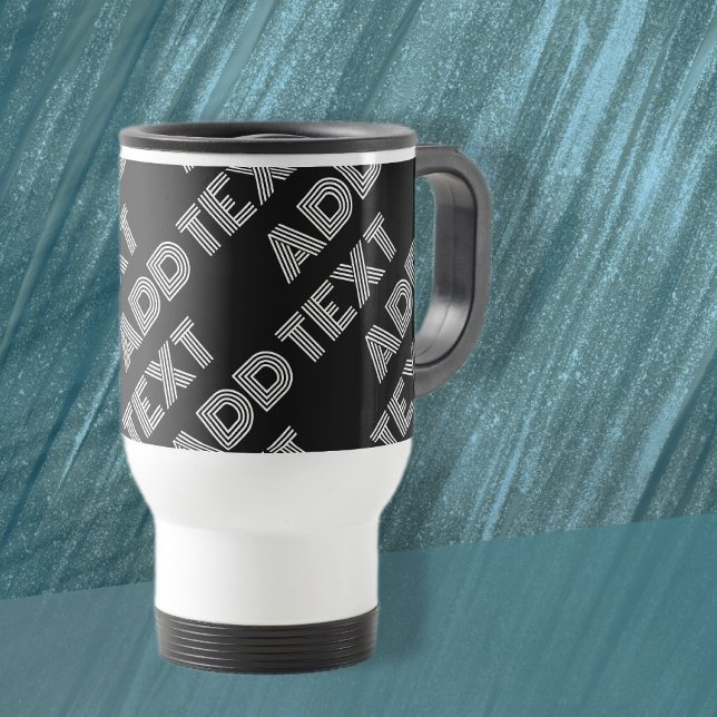 Bold Retro-modern Name or Word Pattern Travel Mug (Creator Uploaded)