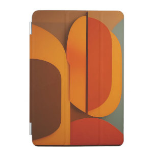 Bold Retro Orange Midcentury Abstract iPad Mini Cover