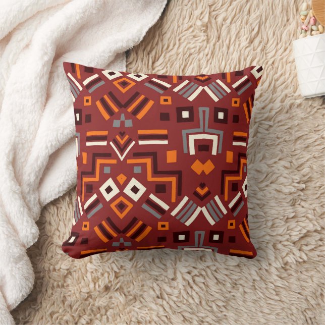Bold Retro Pattern Decorative Throw Pillow (Blanket)