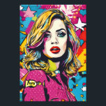 Bold Retro Pop Art Portrait Photo Print<br><div class="desc">Transform your space with “Bold Retro Pop Art Portrait, " a striking and colorful AI-generated artwork photo enlargement art print that captures the essence of pop art. Ideal for adding a retro flair to your home or office, this bold portrait is perfect for fans of pop culture and contemporary design....</div>