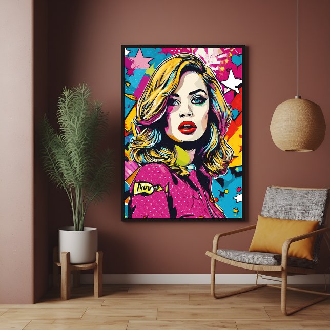Bold Retro Pop Art Portrait Poster (Creator Uploaded)