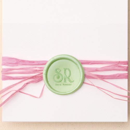 Bold Retro Simple Round Monogram Wax Seal Sticker