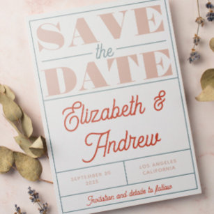 Save the Date Template Save the Date Card Template DIY Modern Minimalist  Save the Date Lola 2 Designs Incl 