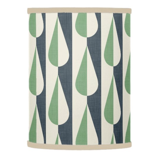 Bold retro water drop green and grey lamp shade (Left)