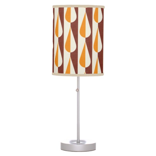 Bold retro water drop orange table lamp (Front)