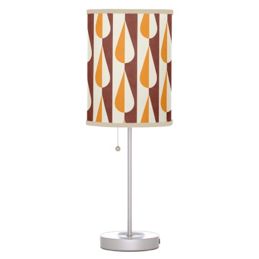 Bold retro water drop orange table lamp (Right)