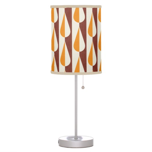 Bold retro water drop orange table lamp (Left)