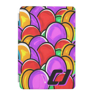 Bold Retro Wavy Pop Art Custom Monogram iPad Case