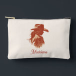 Bold Retro Western Cowgirl Bachelorette Name Accessory Pouch<br><div class="desc">Bold Retro Western Cowgirl Bachelorette Name Accessory Cosmetics Makeup Pouch</div>