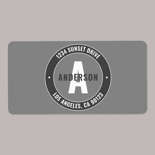 Bold Return Address Etc.| Grey Label (Creator Uploaded)