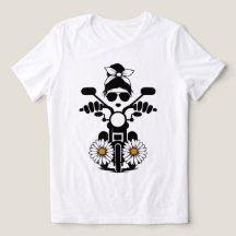 Bold Rider Women’s Abstract Motorcycle T‑Shirt