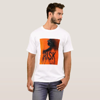 Bold "RISK" Graphic with Rope — Motivational Distr T-Shirt