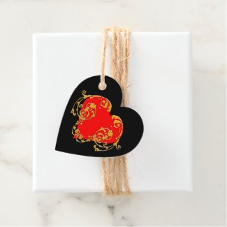 Bold Romantic Valentine Red Goth Heart